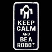 Coque Nokia Lumia 630 Keep Calm Be a Robot Noir