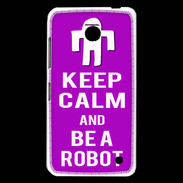 Coque Nokia Lumia 630 Keep Calm Be a Robot Violet