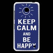 Coque Nokia Lumia 630 Keep Calm Be Happy Bleu