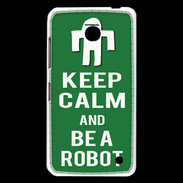 Coque Nokia Lumia 630 Keep Calm Be a Robot Vert