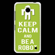 Coque Nokia Lumia 630 Keep Calm Be a Robot Vert pomme