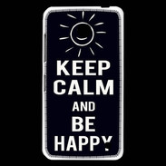 Coque Nokia Lumia 630 Keep Calm Be Happy Noir
