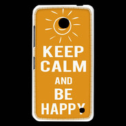 Coque Nokia Lumia 630 Keep Calm Be Happy Orange