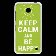 Coque Nokia Lumia 630 Keep Calm Be Happy Vert pomme