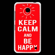 Coque Nokia Lumia 630 Keep Calm Be Happy Rouge