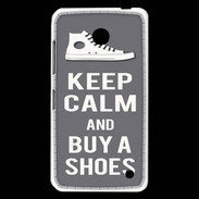 Coque Nokia Lumia 630 Keep Calm Buy Shoes Gris