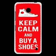 Coque Nokia Lumia 630 Keep Calm Buy Shoes Rouge