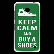 Coque Nokia Lumia 630 Keep Calm Buy Shoes Vert