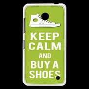 Coque Nokia Lumia 630 Keep Calm Buy Shoes Vert Pomme