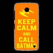 Coque Nokia Lumia 630 Keep Calm Call Batman Orange