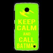Coque Nokia Lumia 630 Keep Calm Call Batman Vert pomme