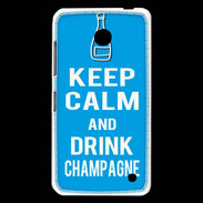 Coque Nokia Lumia 630 Keep Calm Drink champagne Cyan