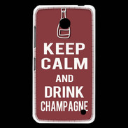 Coque Nokia Lumia 630 Keep Calm Drink Champagne Brique