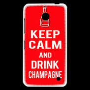 Coque Nokia Lumia 630 Keep Calm Drink champagne Rouge