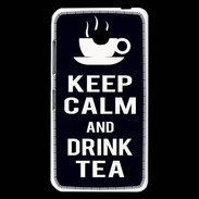 Coque Nokia Lumia 630 Keep Calm Drink Tea Noir