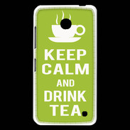 Coque Nokia Lumia 630 Keep Calm Drink Tea Vert pomme