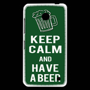 Coque Nokia Lumia 630 Keep Calm Have a beer Vert