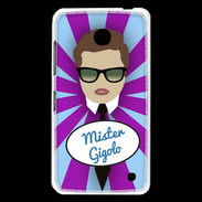 Coque Nokia Lumia 630 Mister Gigolo Chatain