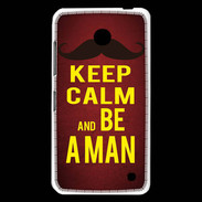 Coque Nokia Lumia 630 Keep Calm Be a Man Rouge