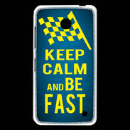 Coque Nokia Lumia 630 Keep Calm and Be Fast Bleu