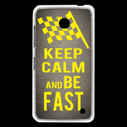 Coque Nokia Lumia 630 Keep Calm and Be Fast Gris