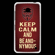 Coque Nokia Lumia 630 Keep Calm and Be Anonymous Rouge