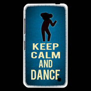 Coque Nokia Lumia 630 Keep Calm and Dance Bleu