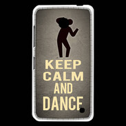 Coque Nokia Lumia 630 Keep Calm and Dance Gris
