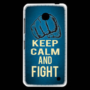 Coque Nokia Lumia 630 Keep Calm and Fight Bleu