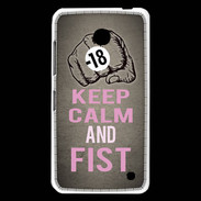Coque Nokia Lumia 630 Keep Calm and Fist Gris