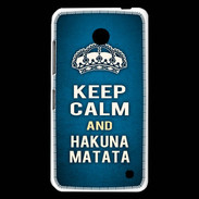 Coque Nokia Lumia 630 Keep Calm and Hakuna Matata Bleu