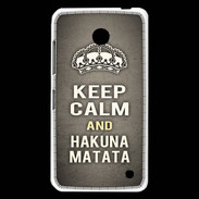 Coque Nokia Lumia 630 Keep Calm and Hakuna Matata Gris