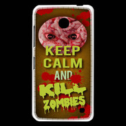 Coque Nokia Lumia 630 Keep Calm and Kill Zombies Orange
