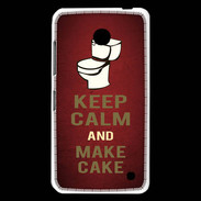 Coque Nokia Lumia 630 Keep Calm and Make cake Rouge
