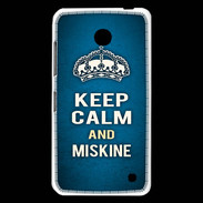 Coque Nokia Lumia 630 Keep Calm and Miskine Bleu