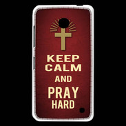 Coque Nokia Lumia 630 Keep Calm and Pray Christian Rouge
