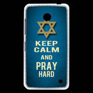 Coque Nokia Lumia 630 Keep Calm and Pray jewish BLeu