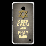 Coque Nokia Lumia 630 Keep Calm and Pray jewish Gris