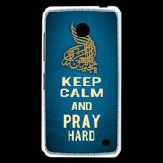 Coque Nokia Lumia 630 Keep Calm and Pray Muslim Bleu