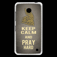 Coque Nokia Lumia 630 Keep Calm and Pray Muslim Gris