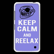 Coque Nokia Lumia 630 Keep Calm and Be Reelax Bleu