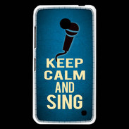 Coque Nokia Lumia 630 Keep Calm and Sing Bleu
