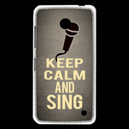 Coque Nokia Lumia 630 Keep Calm and Sing Gris