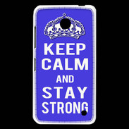 Coque Nokia Lumia 630 Keep Calm and Stay strong Bleu