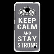 Coque Nokia Lumia 630 Keep Calm and Stay strong Gris