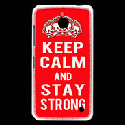 Coque Nokia Lumia 630 Keep Calm and Stay strong Rouge