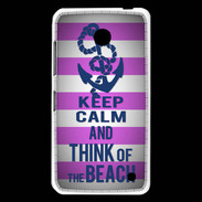 Coque Nokia Lumia 630 Keep Calm and Think Beach Rose