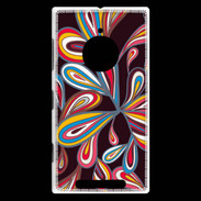 Coque Nokia Lumia 830 Flower power sur fond noir