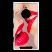 Coque Nokia Lumia 830 Bouche sexy Lesbienne et rouge à lèvres gloss