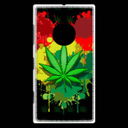 Coque Nokia Lumia 830 Feuille de cannabis et cœur Rasta